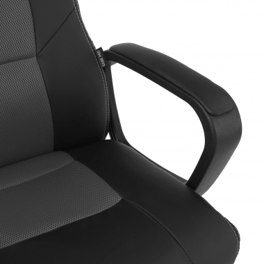 chaise gaming gris montmelo simil cuir accoudoirs fixes 5