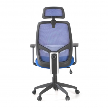 chaise de bureau bleu argos maille accoudoirs fixes appui tete 8
