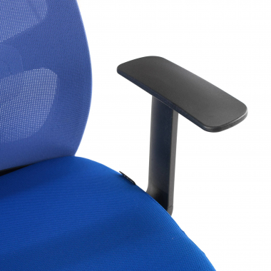 chaise de bureau bleu argos maille accoudoirs fixes appui tete 4