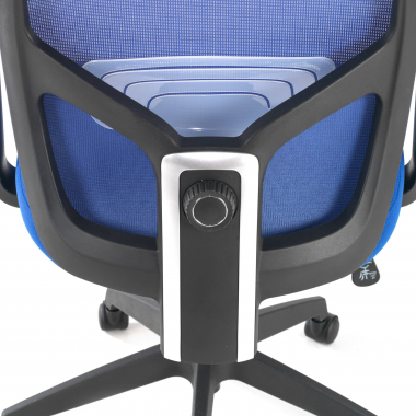 chaise de bureau bleu argos maille accoudoirs fixes appui tete 5
