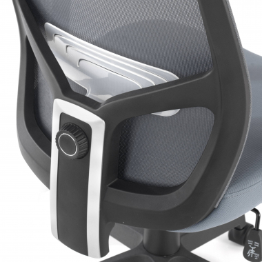 chaise de bureau gris argos maille accoudoirs fixes appui tete 5