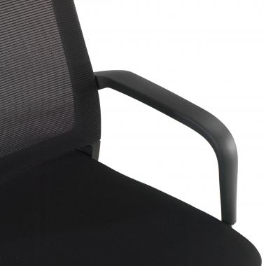 chaise de conference noir rouge respirant maille accoudoirs fixes 5