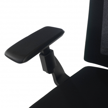 chaise ergonomique noir ridley maille accoudoirs reglables 3d soutien lombaire appui tete 5