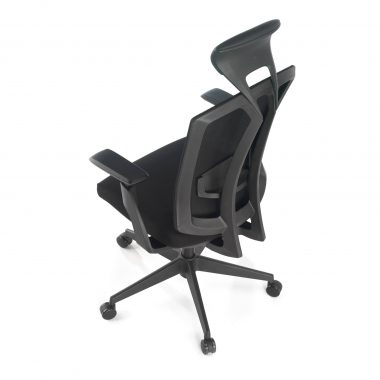 chaise ergonomique noir ridley maille accoudoirs reglables 3d soutien lombaire appui tete 8