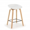 Tabouret haut Helsinki de style nordique avec pieds en bois