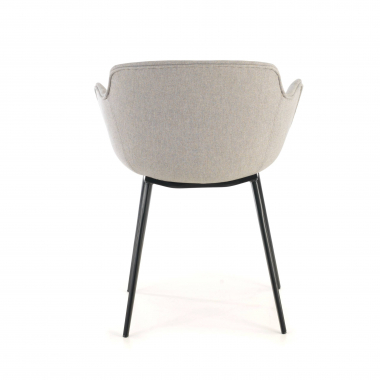 chaise de conference noir gris 4 pattes tissu accoudoirs rembourres 6