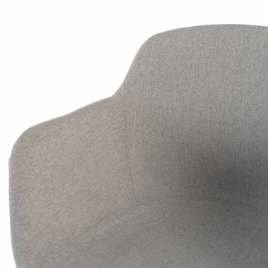 chaise de conference noir gris 4 pattes tissu accoudoirs rembourres 8