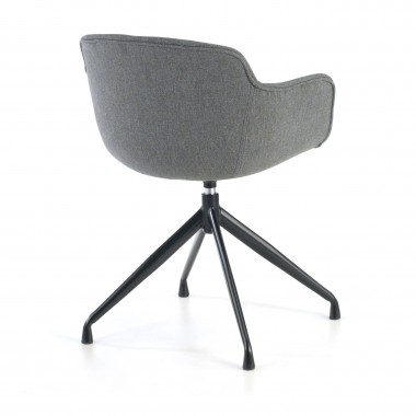 chaise de conference noir anthracite base pyramide tissu accoudoirs rembourres 7