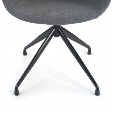 chaise de conference noir anthracite base pyramide tissu accoudoirs rembourres 5