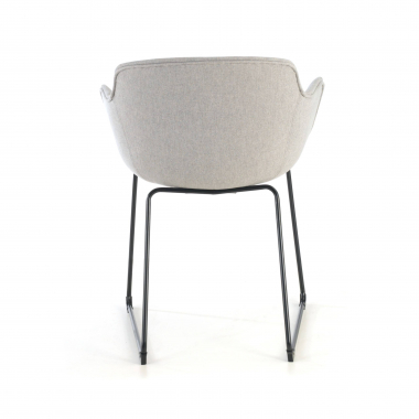 chaise de conference noir gris structure pietement luge maille accoudoirs fixes 8