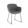 Chaise Visiteur Laure, Structure métallique, en tissu