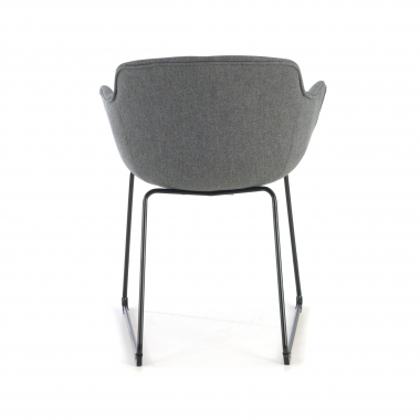 chaise de conference noir noir structure pietement luge maille accoudoirs fixes 8