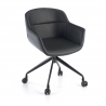 Chaise Pivotante Ores, à roulettes, Design Moderne, Cuir