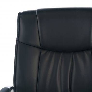 chaise de conference noir pietement luge cuir naturel cuir authentique accoudoirs rembourres 8