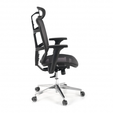 chaise teletravail noir dover maille accoudoirs reglables 1d appui tete 4