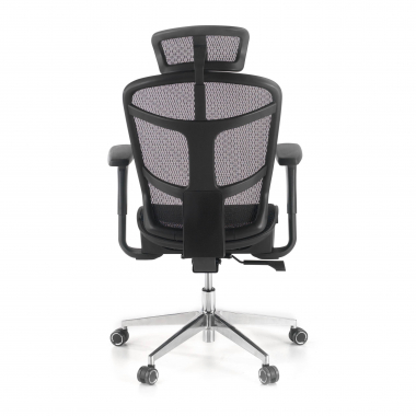 chaise teletravail noir dover maille accoudoirs reglables 1d appui tete 7