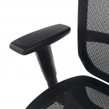 chaise teletravail noir dover maille accoudoirs reglables 1d appui tete 5