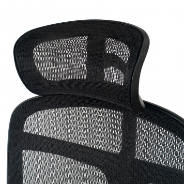 chaise teletravail noir dover maille accoudoirs reglables 1d appui tete 8