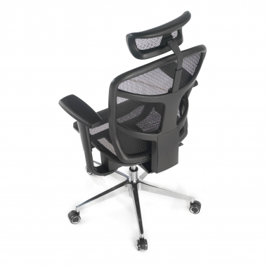 chaise teletravail noir dover maille accoudoirs reglables 1d appui tete 9