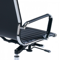 Chaise bureau design Stilo, Structure chromée, dossier haut