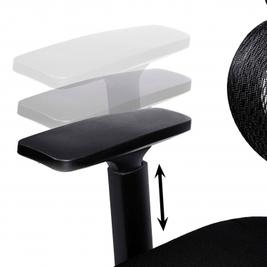 chaise ergonomique noir structure noire maille accoudoirs reglables 3d double soutien lombaire appui tete 9