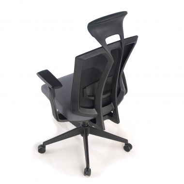 chaise ergonomique gris ridley maille accoudoirs reglables 3d soutien lombaire appui tete 8
