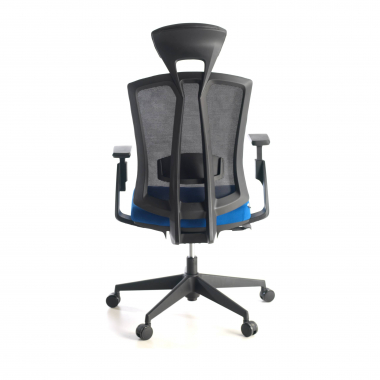 chaise ergonomique bleu ridley maille accoudoirs reglables 3d soutien lombaire appui tete 7
