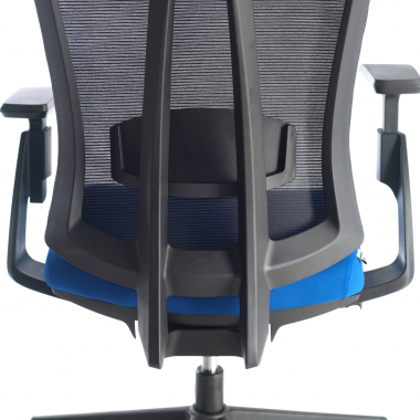 chaise ergonomique bleu ridley maille accoudoirs reglables 3d soutien lombaire appui tete 6