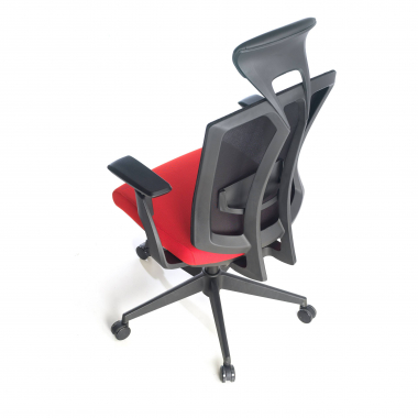 chaise ergonomique rouge ridley maille accoudoirs reglables 3d soutien lombaire appui tete 8
