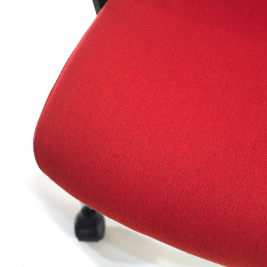 chaise de bureau rouge smith tissu accoudoirs fixes 6