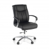 Fauteuil de bureau Atlanta, dossier bas, cuir véritable