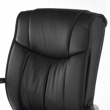 fauteuil de bureau noir respaldo bajo cuir naturel cuir authentique accoudoirs rembourres 6