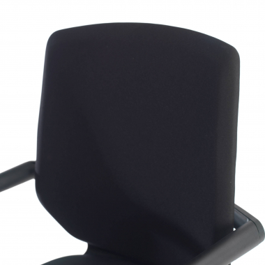 chaise pivotante noir chaise de bureau tissu accoudoirs fixes 7