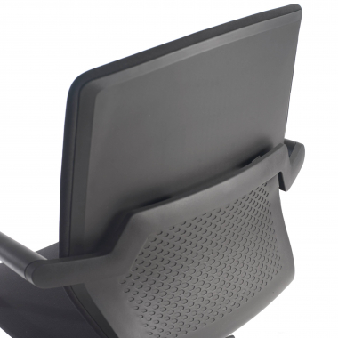 chaise pivotante noir chaise de bureau tissu accoudoirs fixes 6