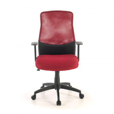 chaise de bureau rouge miami maille accoudoirs fixes 5