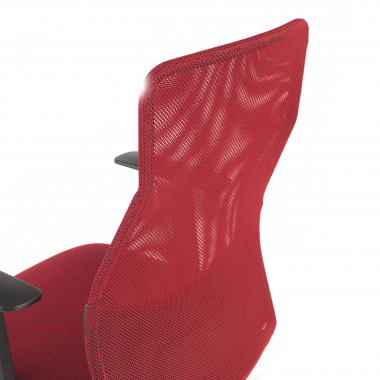 chaise de bureau rouge miami maille accoudoirs fixes 6