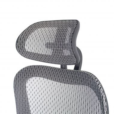 chaise ergonomique gris structure noire maille accoudoirs reglables 3d double soutien lombaire appui tete 6