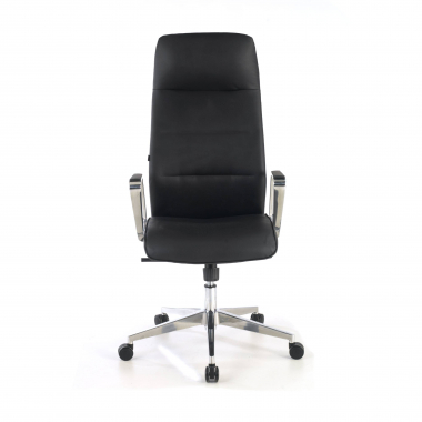 fauteuil de bureau noir dossier haut simil cuir accoudoirs rembourres 4