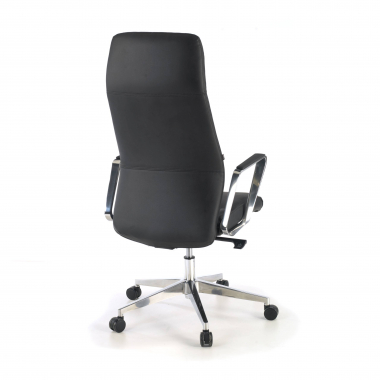 fauteuil de bureau noir dossier haut simil cuir accoudoirs rembourres 6