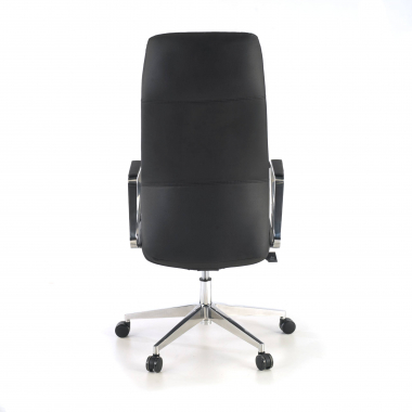 fauteuil de bureau noir dossier haut simil cuir accoudoirs rembourres 8