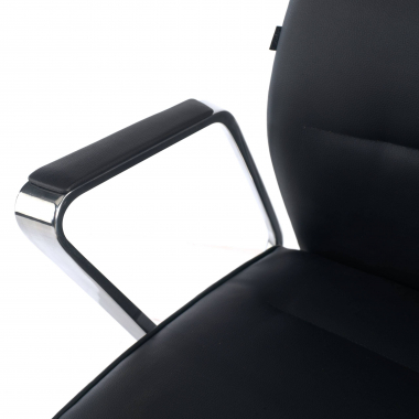 fauteuil de bureau noir dossier haut simil cuir accoudoirs rembourres 7