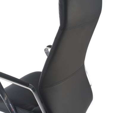 fauteuil de bureau noir dossier haut simil cuir accoudoirs rembourres 5