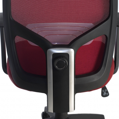 chaise de bureau rouge argos maille accoudoirs fixes appui tete 5
