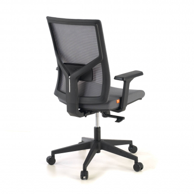 chaise ergonomique gris structure noire appui tete maille accoudoirs reglables 1d soutien lombaire 7