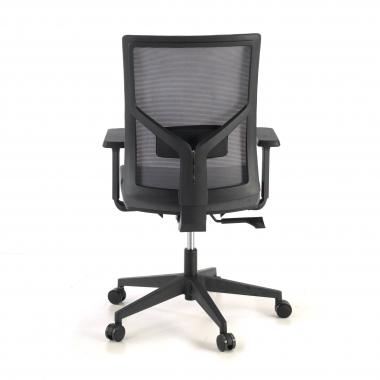 chaise ergonomique gris structure noire appui tete maille accoudoirs reglables 1d soutien lombaire 8