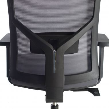 chaise ergonomique gris structure noire appui tete maille accoudoirs reglables 1d soutien lombaire 6