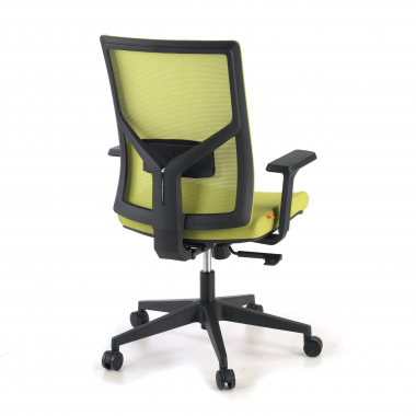 chaise ergonomique vert structure noire appui tete maille accoudoirs reglables 1d soutien lombaire 7