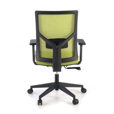 chaise ergonomique vert structure noire appui tete maille accoudoirs reglables 1d soutien lombaire 8