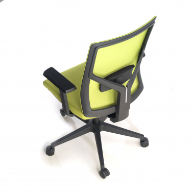 chaise ergonomique vert structure noire appui tete maille accoudoirs reglables 1d soutien lombaire 9