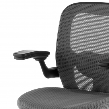 chaise ergonomique gris chaise de bureau maille accoudoirs mobiles soutien lombaire 5